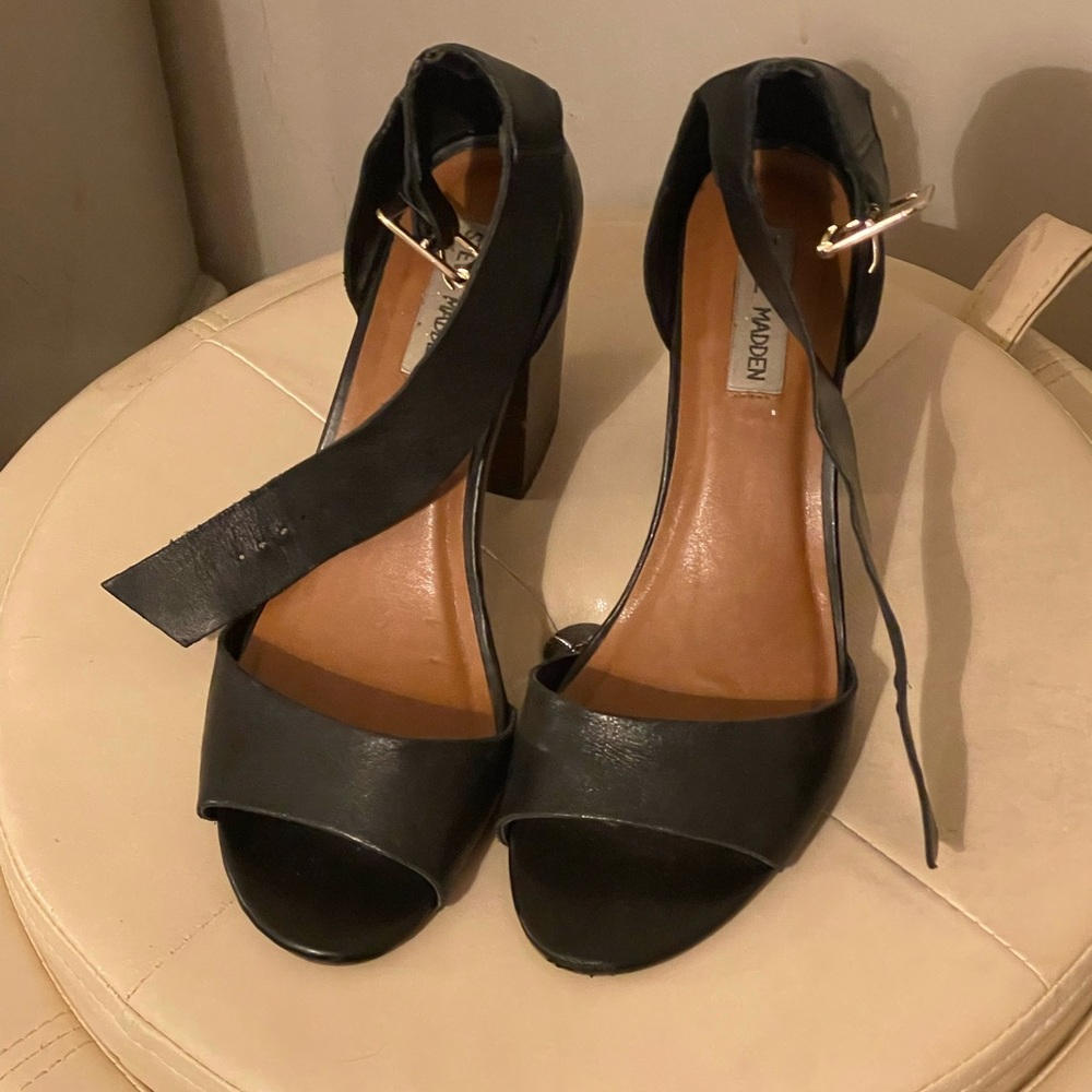 Steve Madden Leather Block Heel Sandals